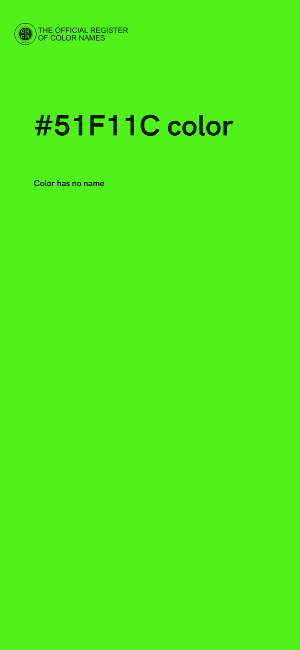 #51F11C color image