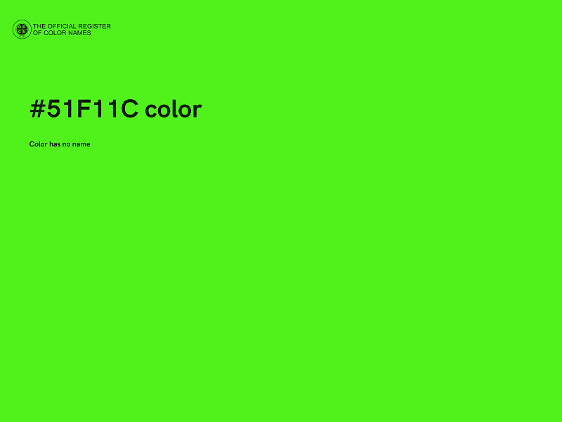 #51F11C color image