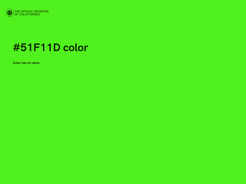 #51F11D color image