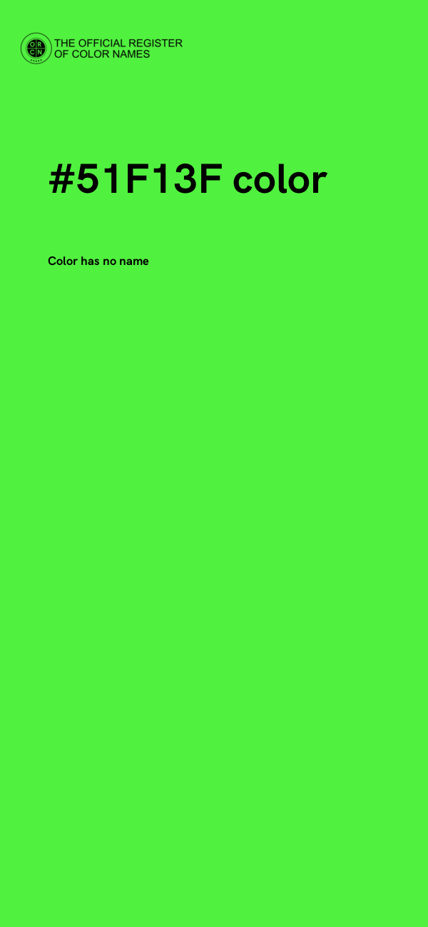 #51F13F color image