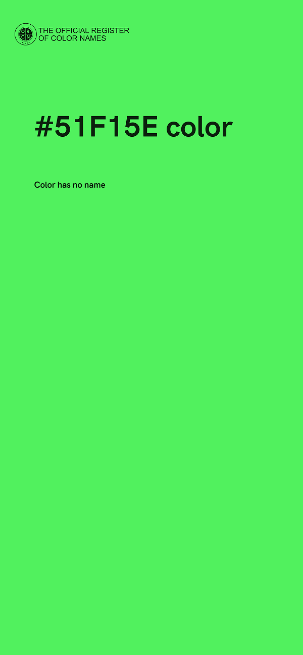 #51F15E color image