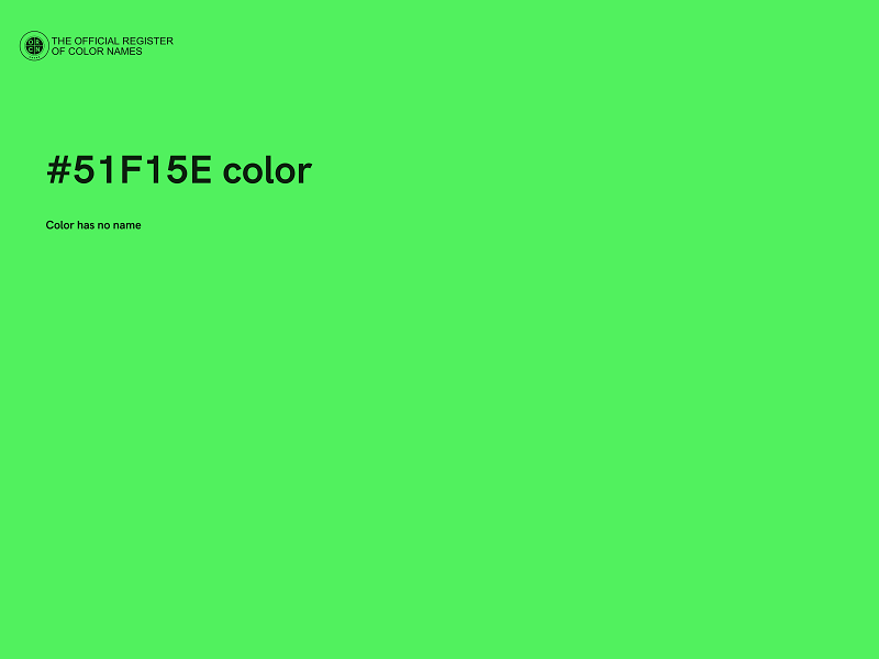 #51F15E color image