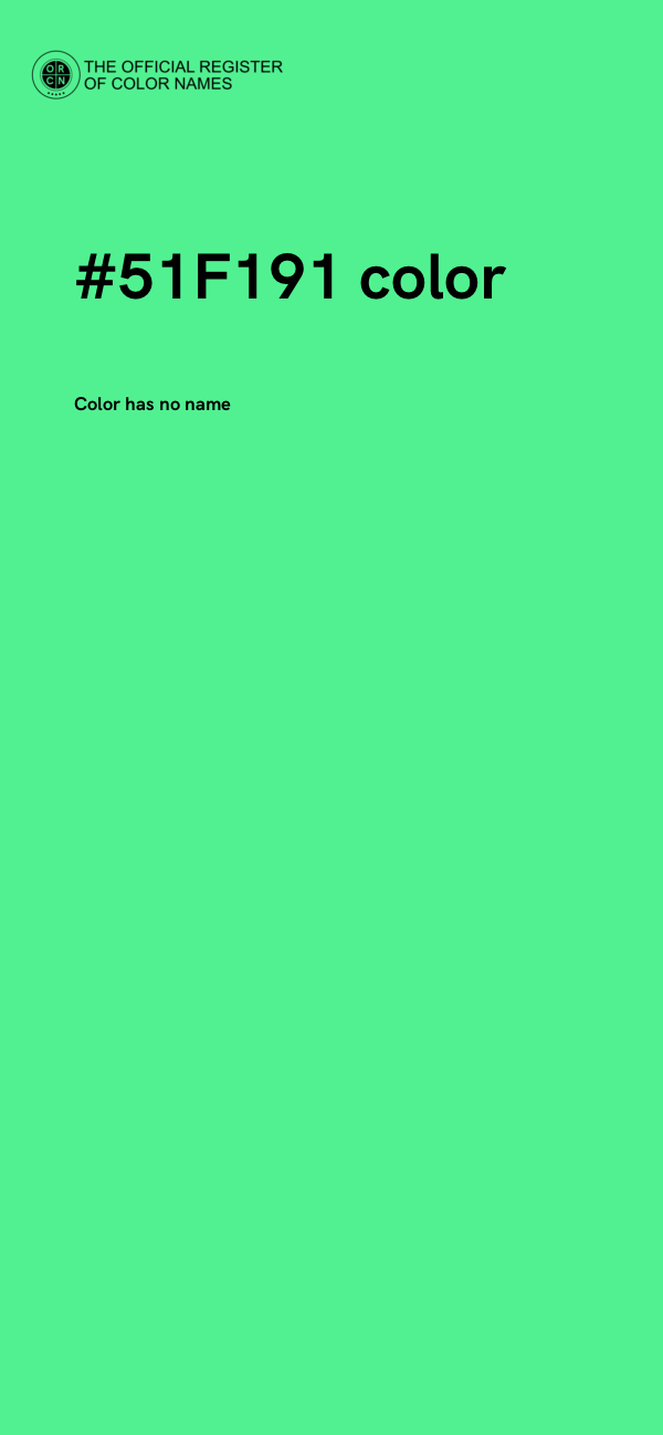 #51F191 color image