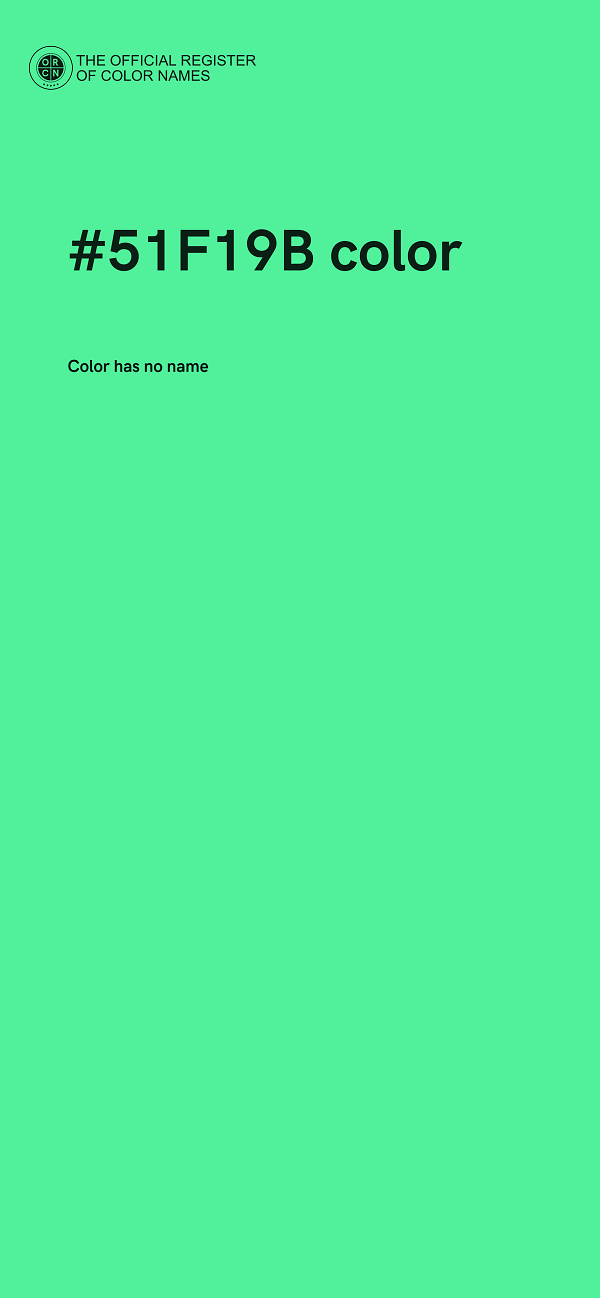 #51F19B color image