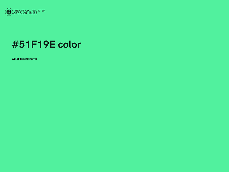 #51F19E color image