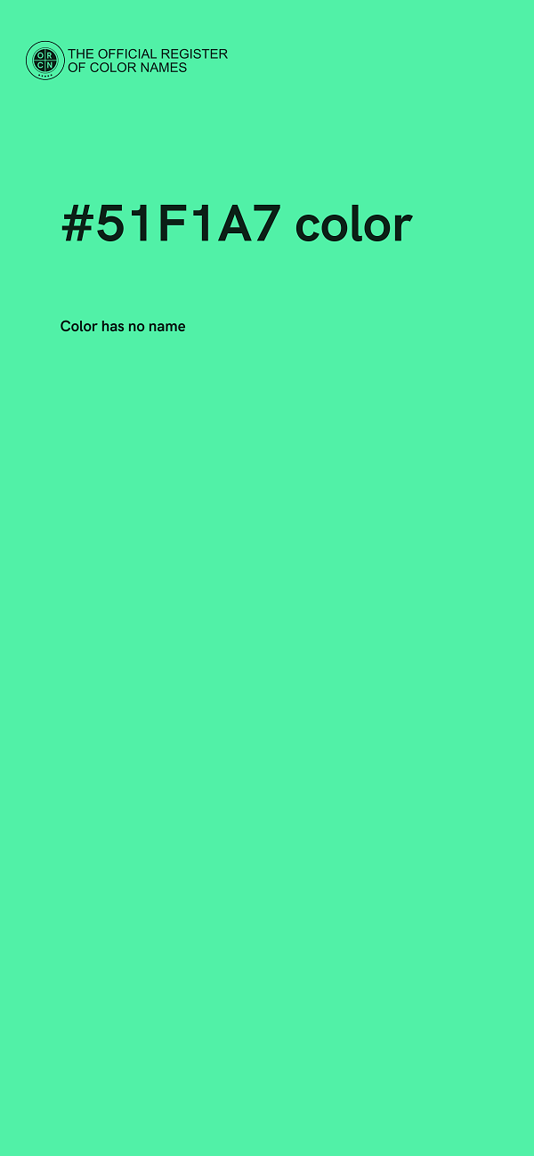 #51F1A7 color image