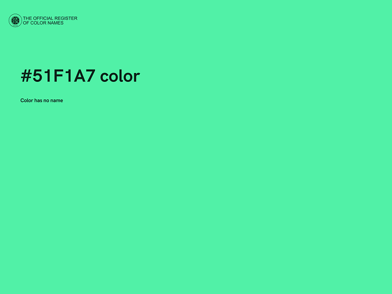 #51F1A7 color image