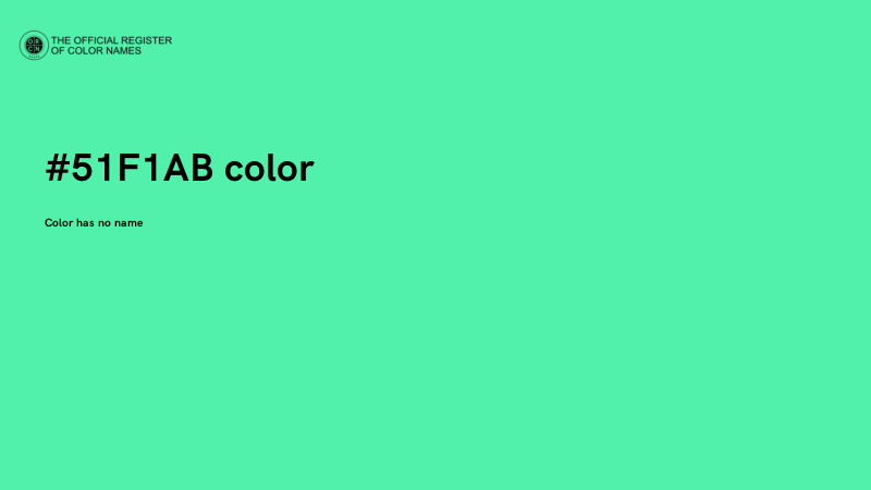 #51F1AB color image