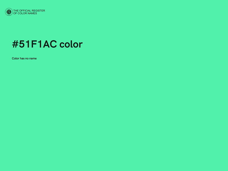 #51F1AC color image