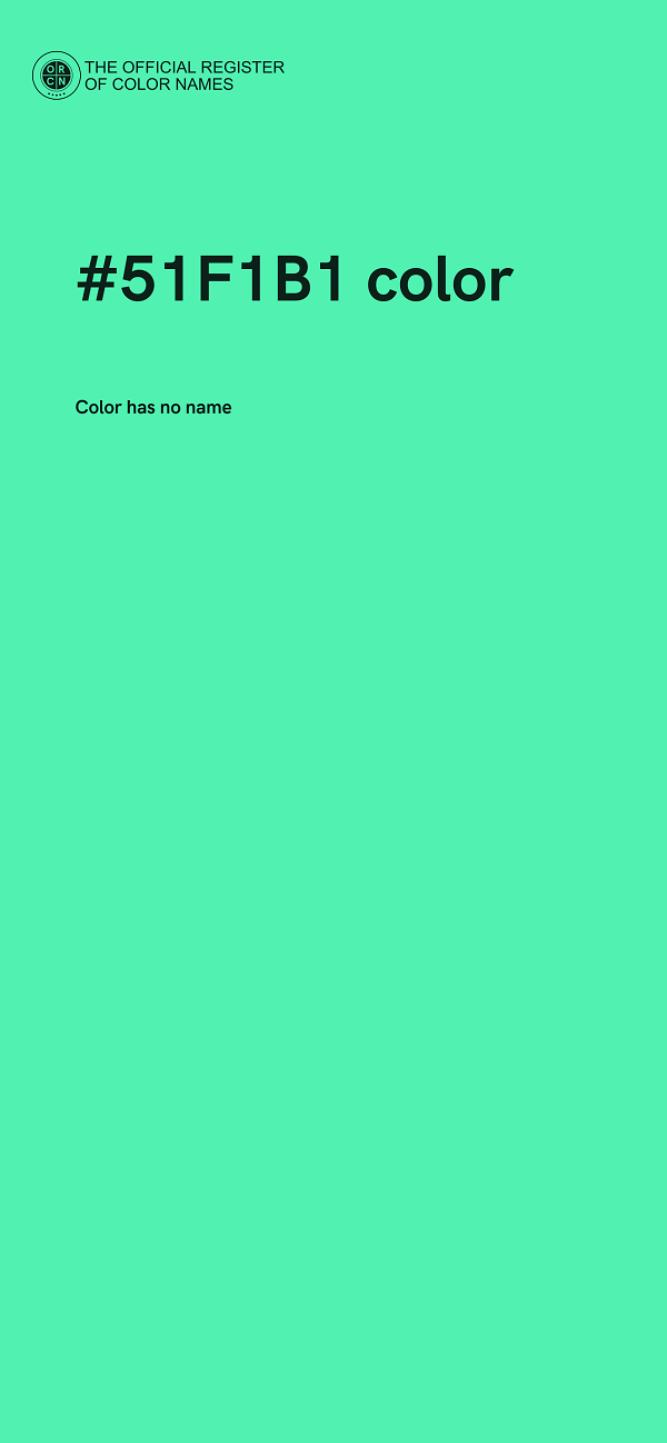#51F1B1 color image