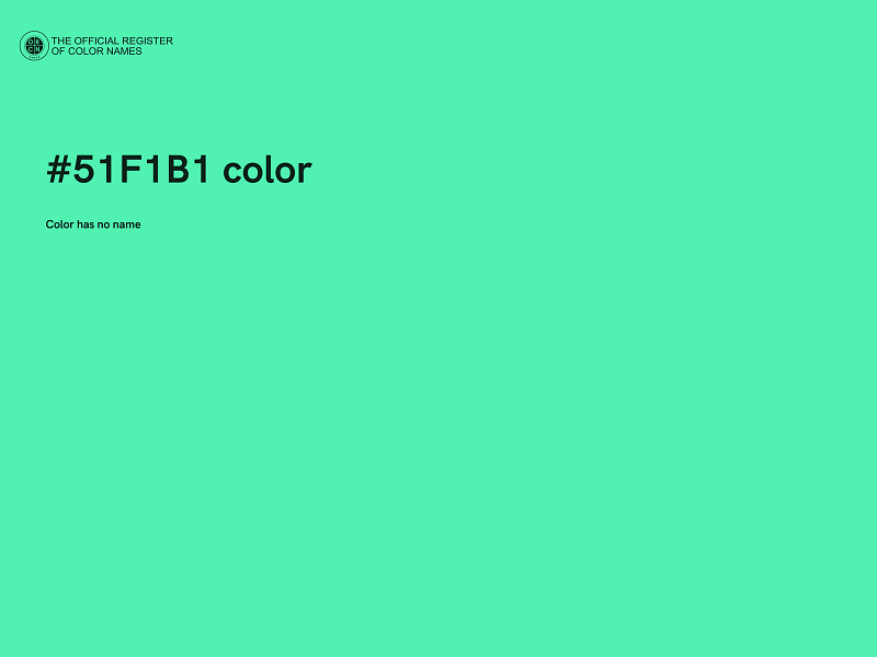 #51F1B1 color image