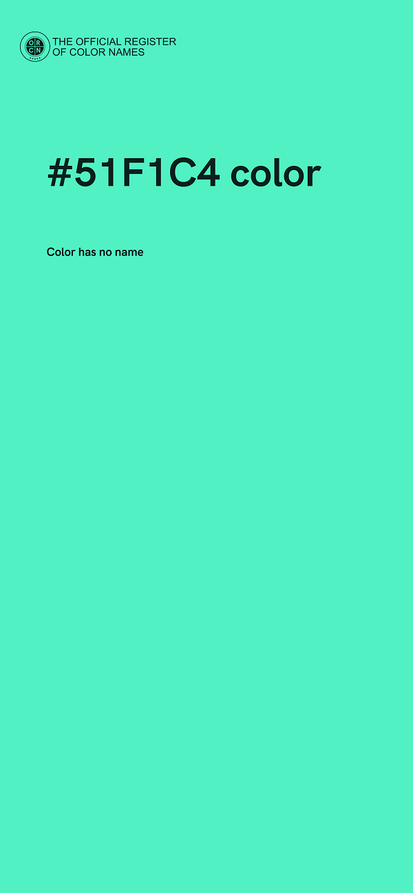 #51F1C4 color image