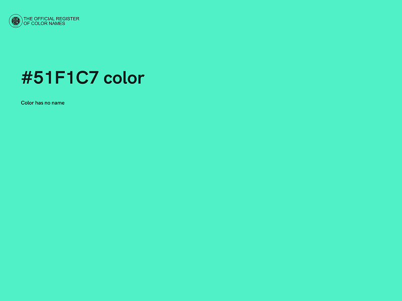 #51F1C7 color image