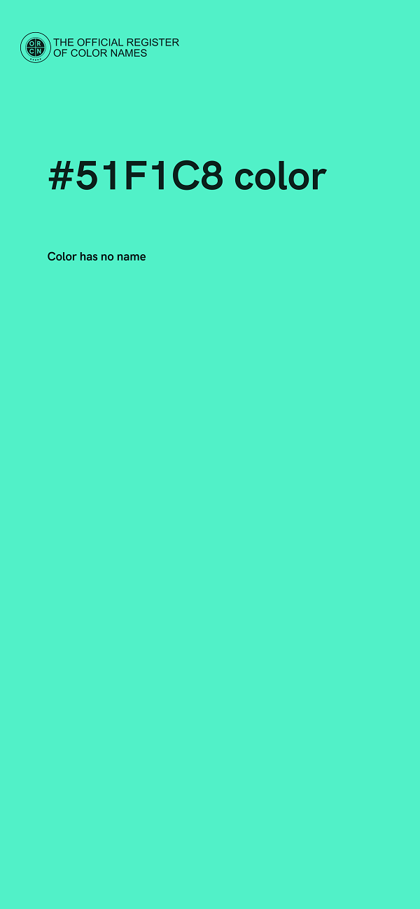 #51F1C8 color image