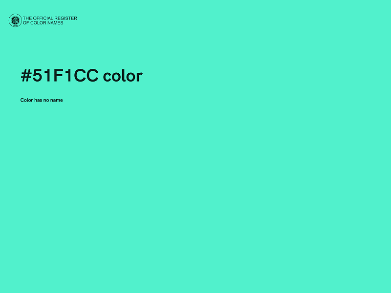 #51F1CC color image