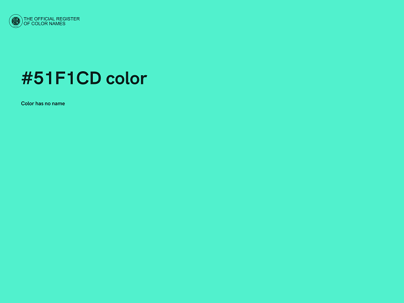 #51F1CD color image