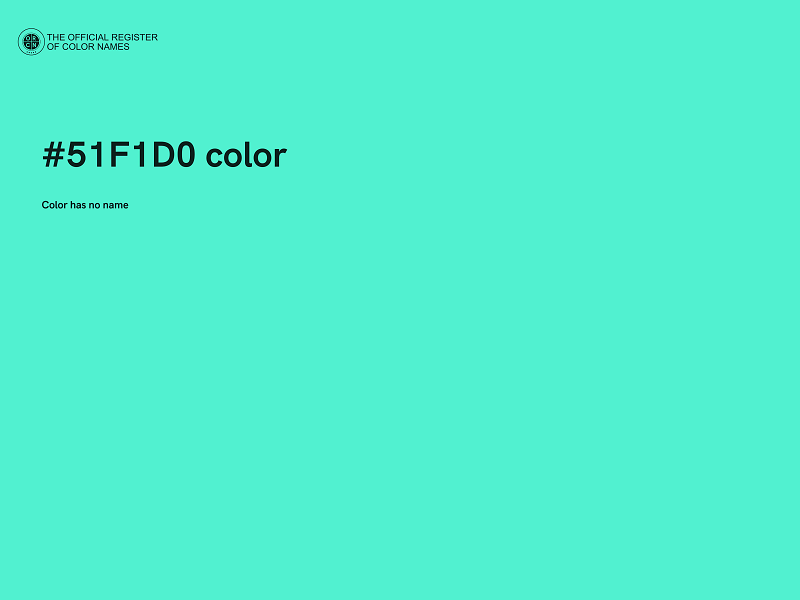 #51F1D0 color image