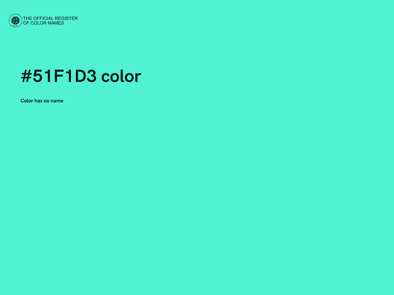 #51F1D3 color image