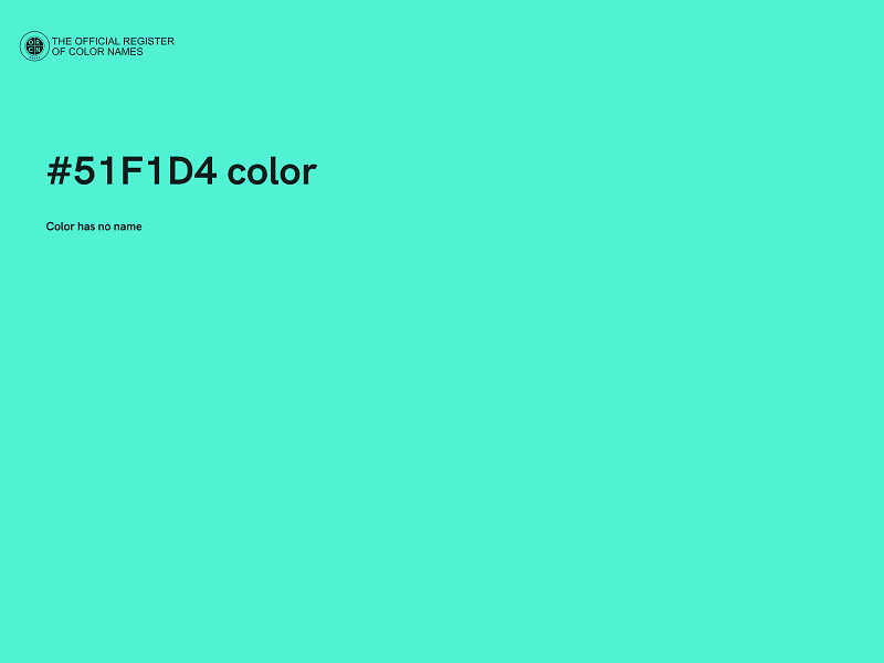 #51F1D4 color image