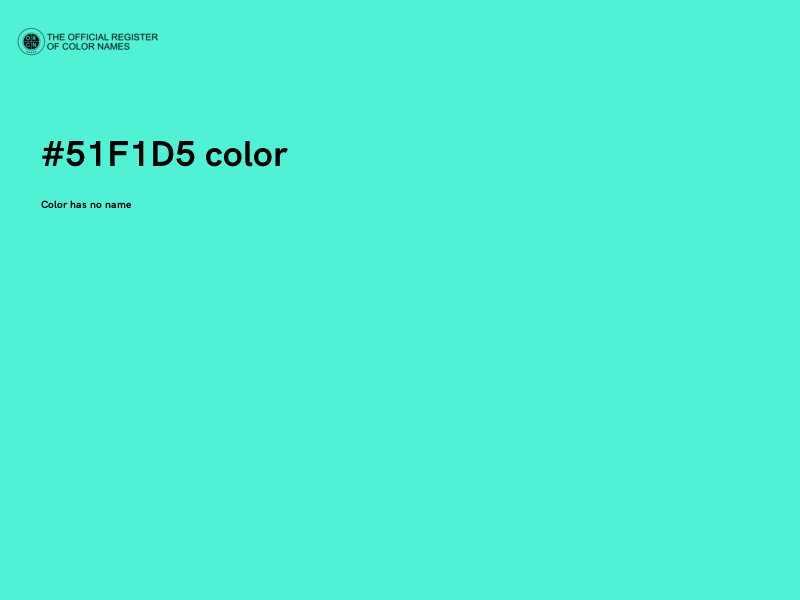 #51F1D5 color image