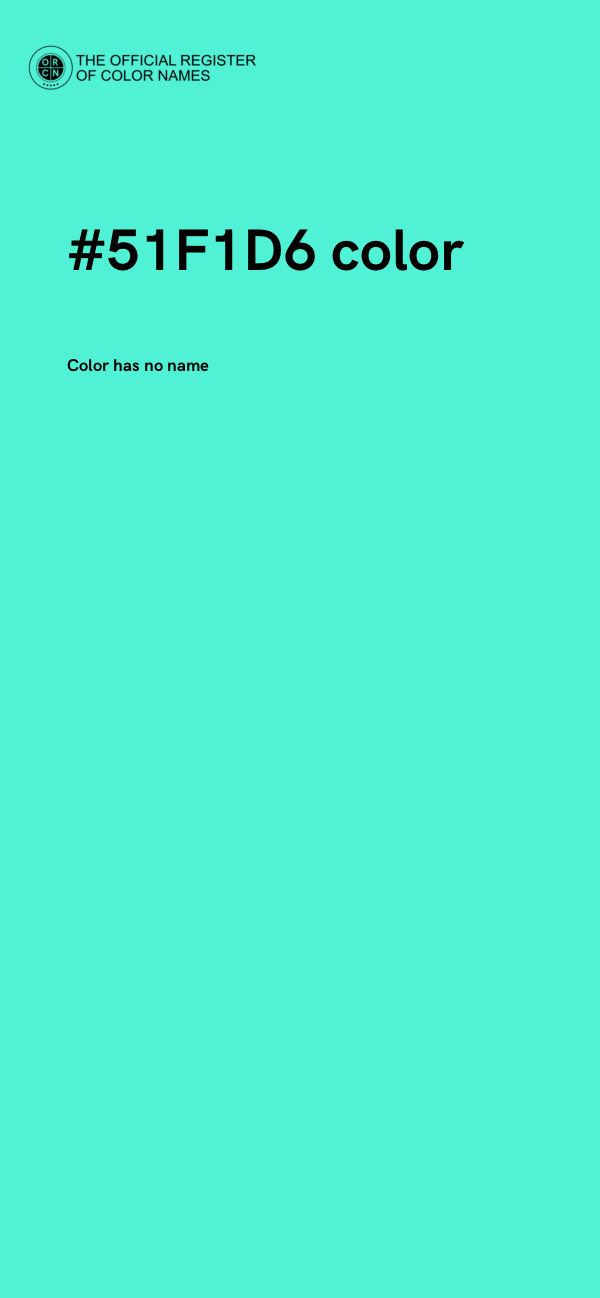 #51F1D6 color image
