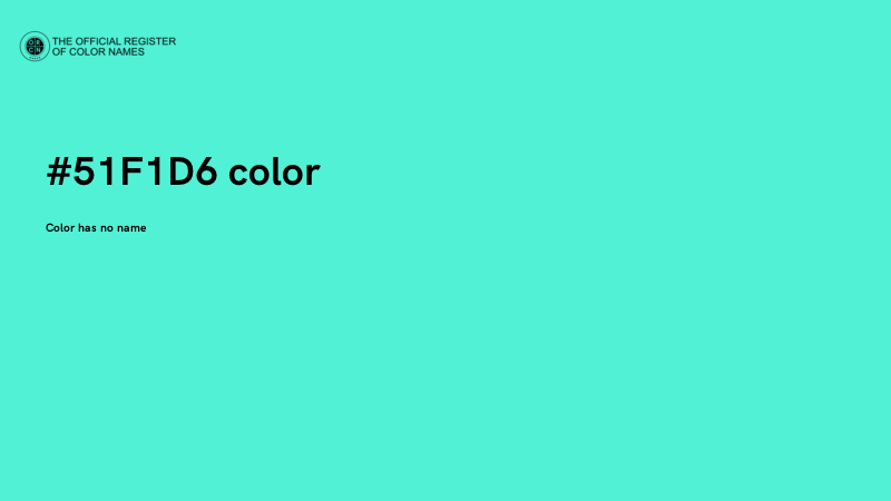 #51F1D6 color image