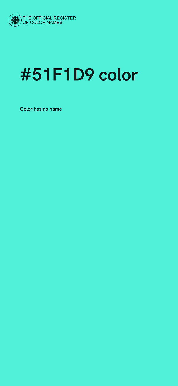 #51F1D9 color image