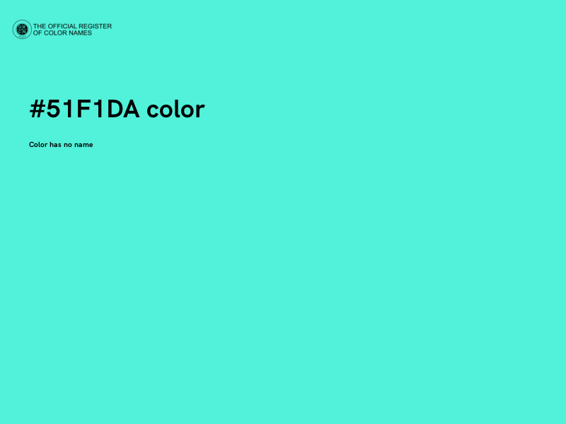 #51F1DA color image