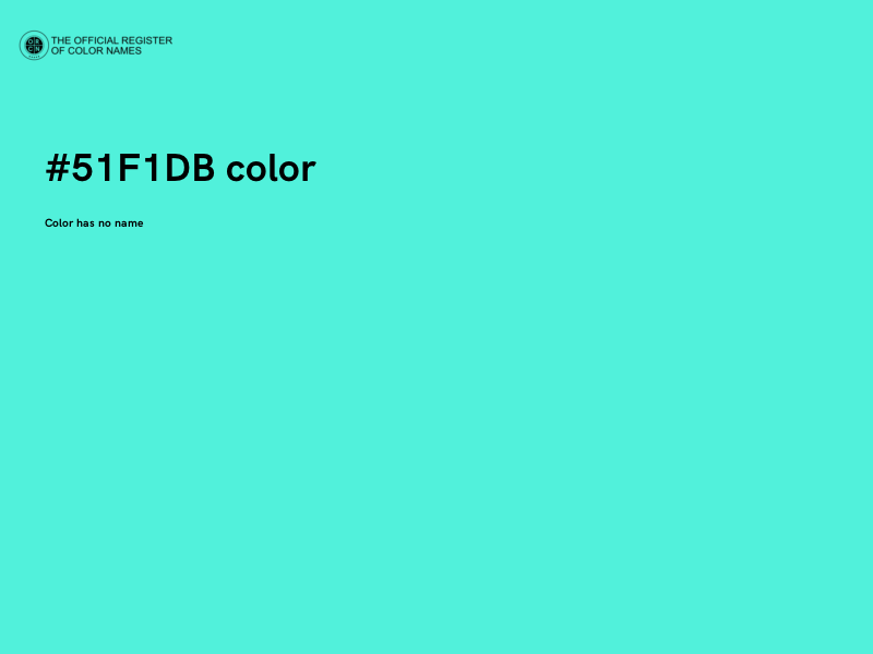 #51F1DB color image