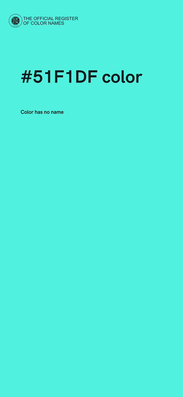 #51F1DF color image
