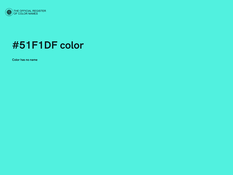 #51F1DF color image