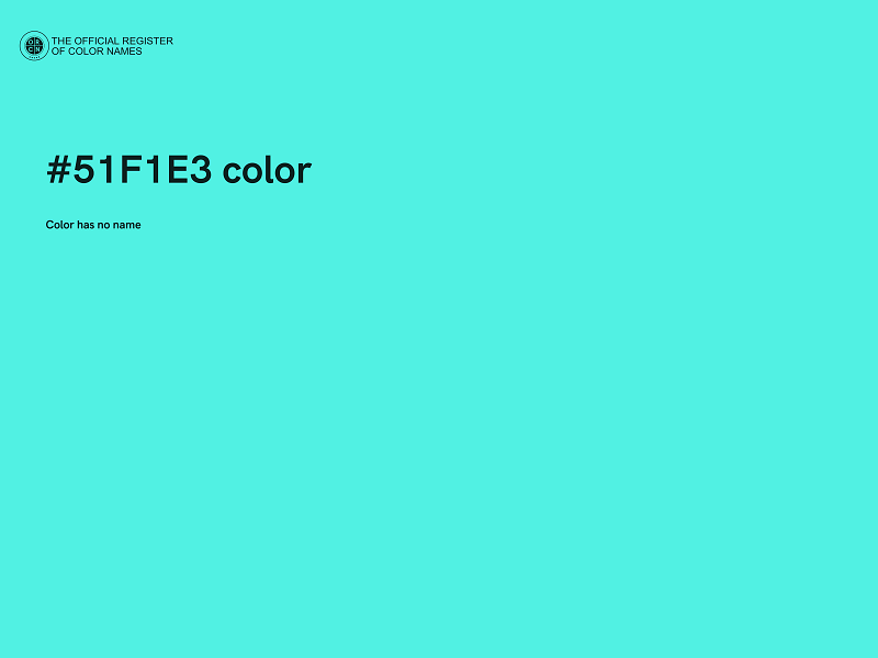 #51F1E3 color image