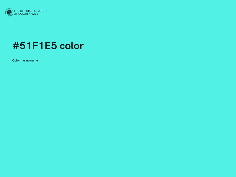 #51F1E5 color image