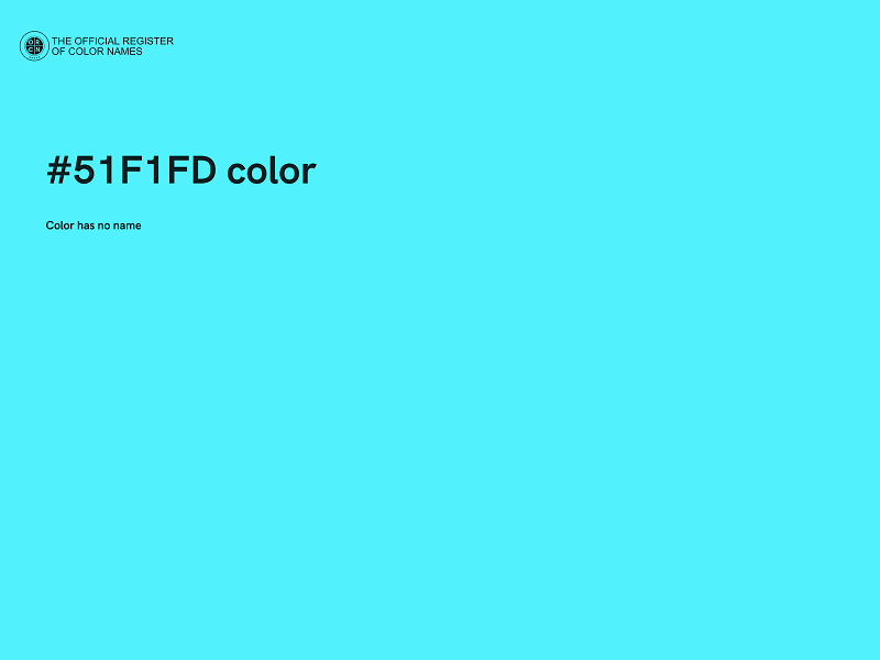 #51F1FD color image