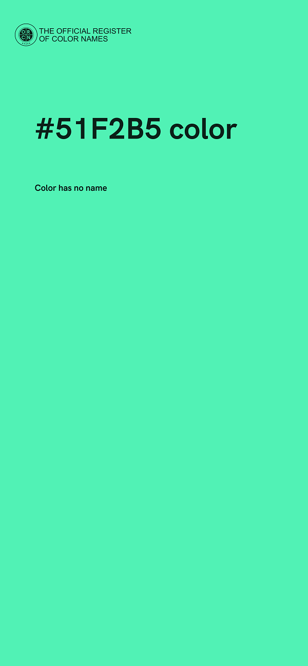#51F2B5 color image