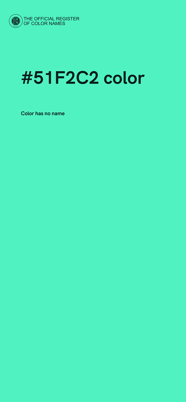 #51F2C2 color image