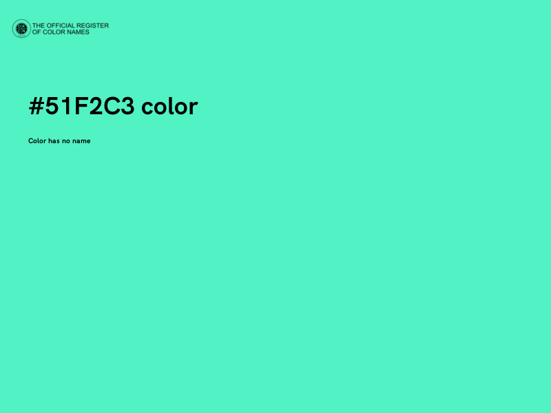 #51F2C3 color image