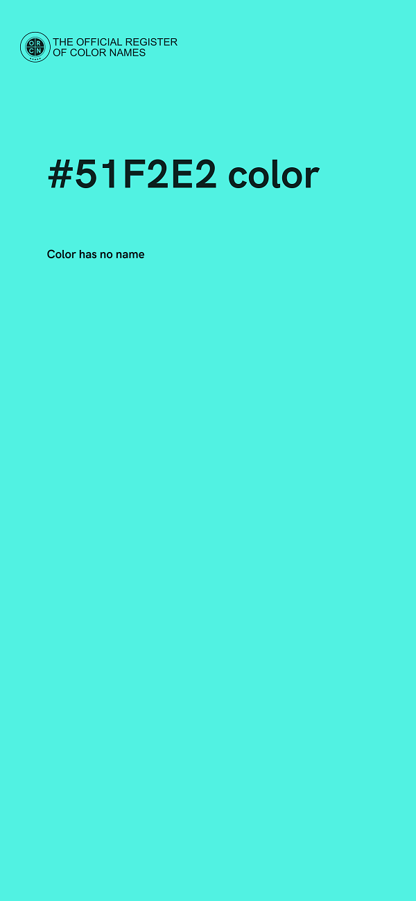 #51F2E2 color image