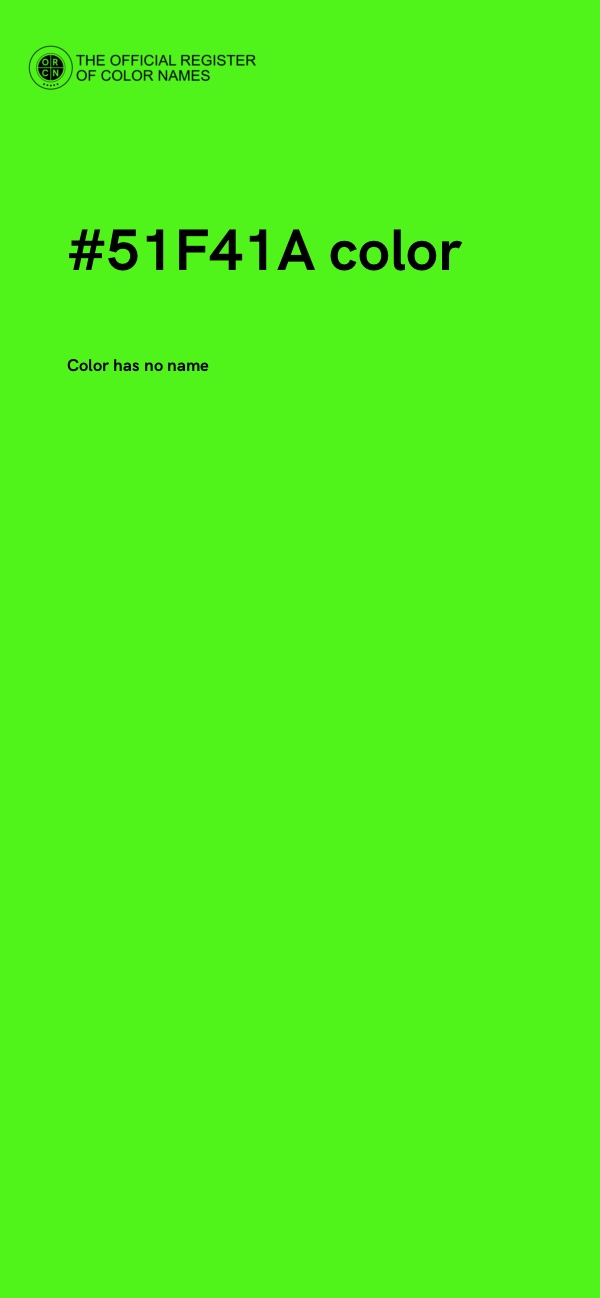 #51F41A color image