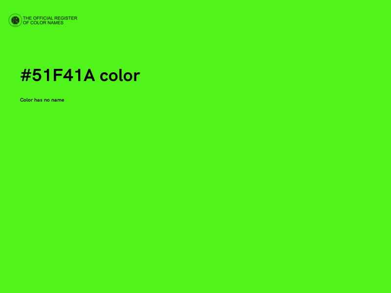 #51F41A color image