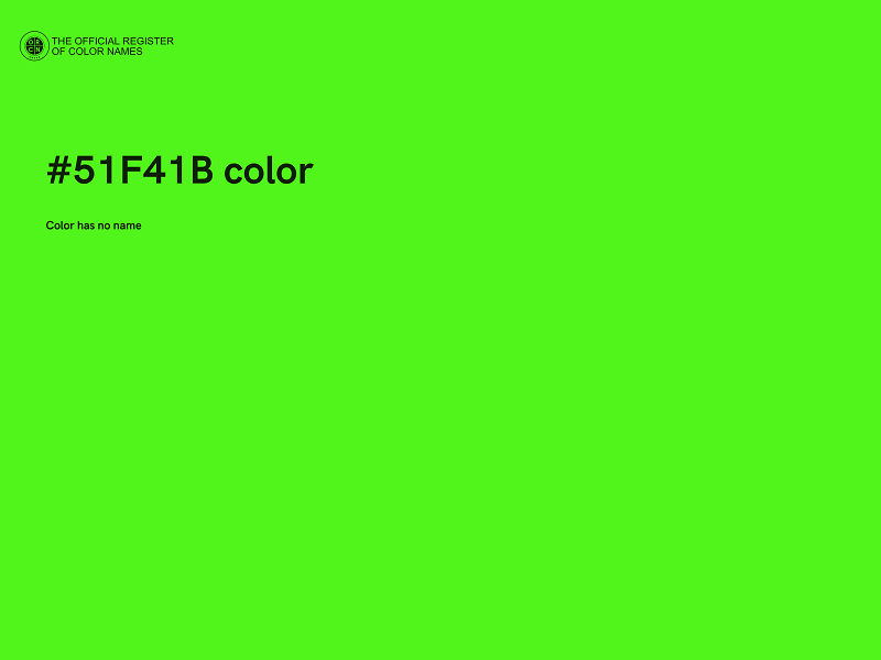 #51F41B color image