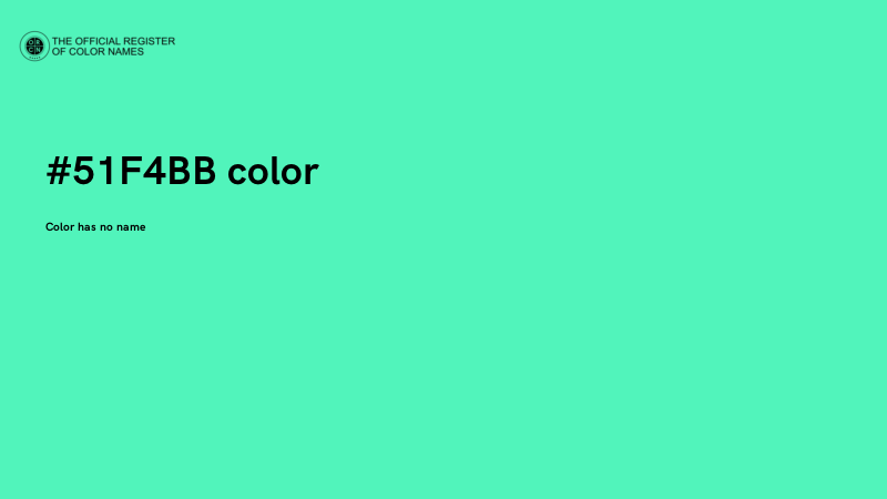 #51F4BB color image