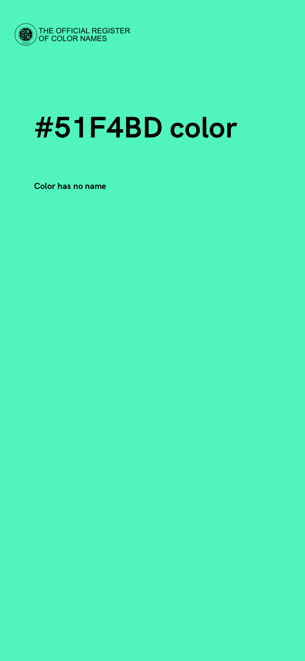 #51F4BD color image