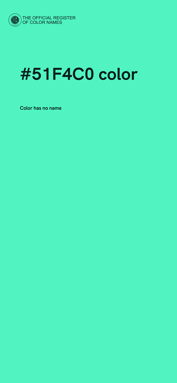 #51F4C0 color image
