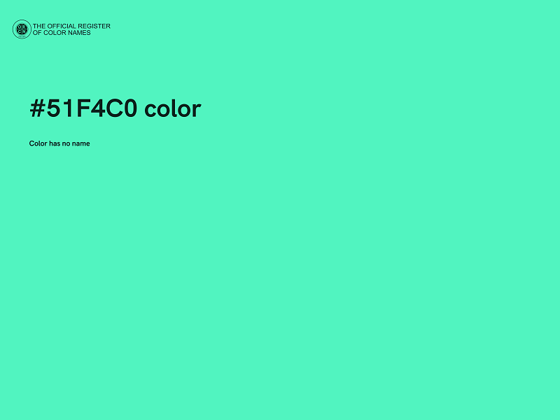 #51F4C0 color image