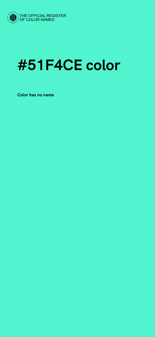 #51F4CE color image