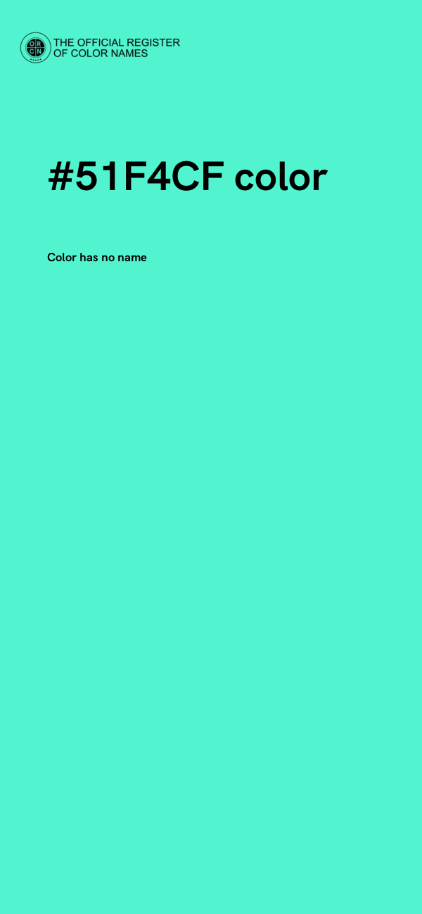 #51F4CF color image