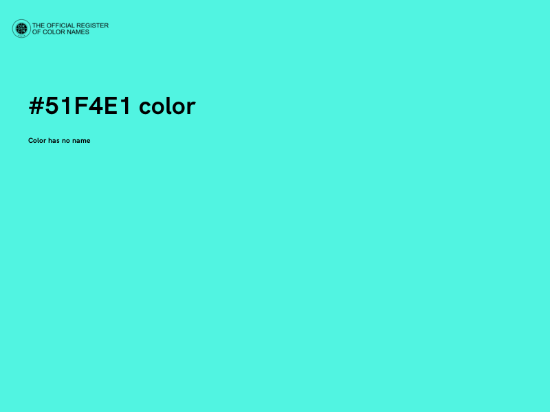 #51F4E1 color image