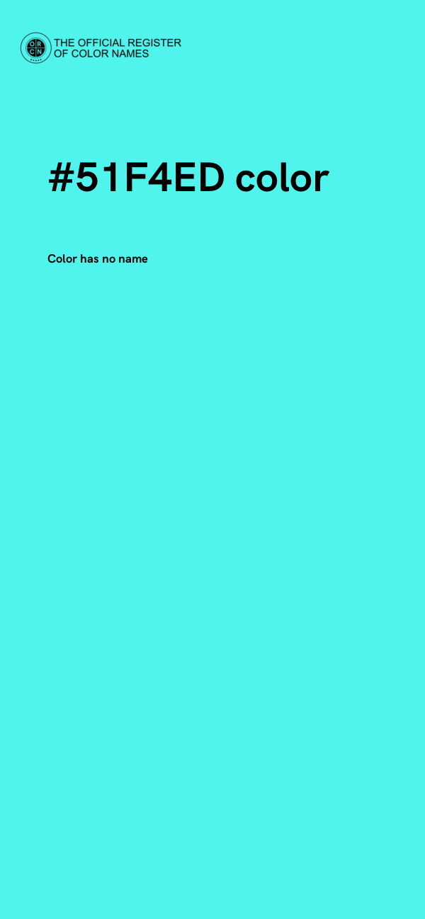 #51F4ED color image