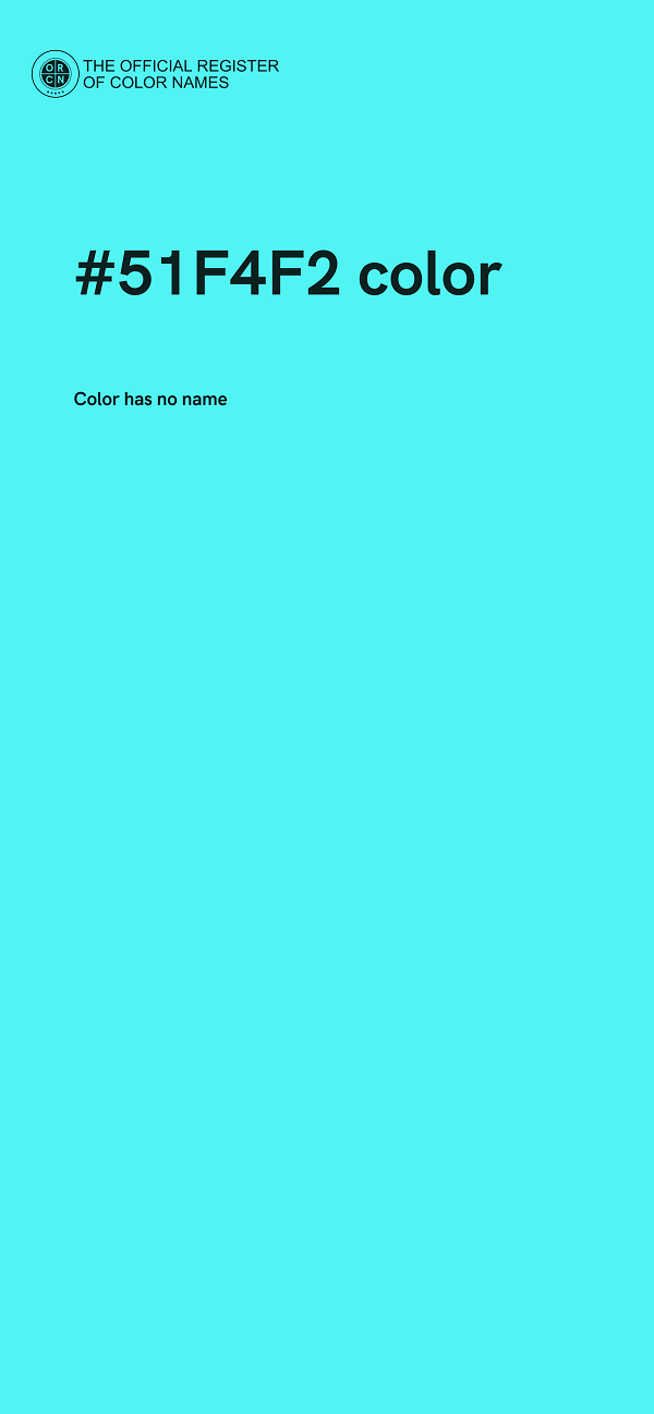#51F4F2 color image